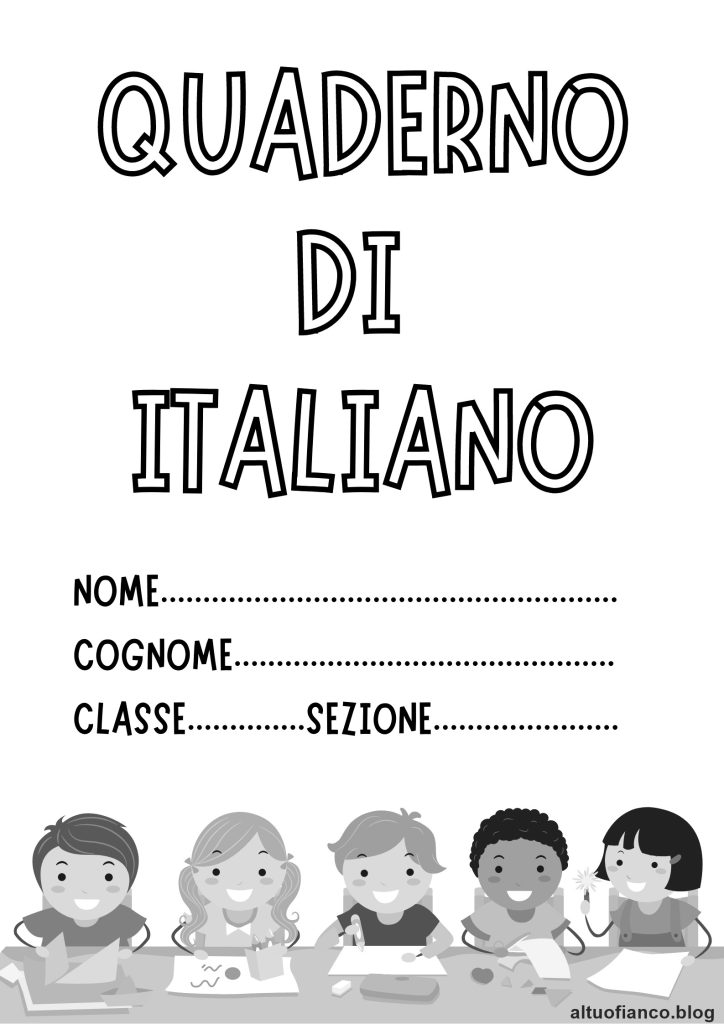 Quaderno di italiano cartelloni per la classe