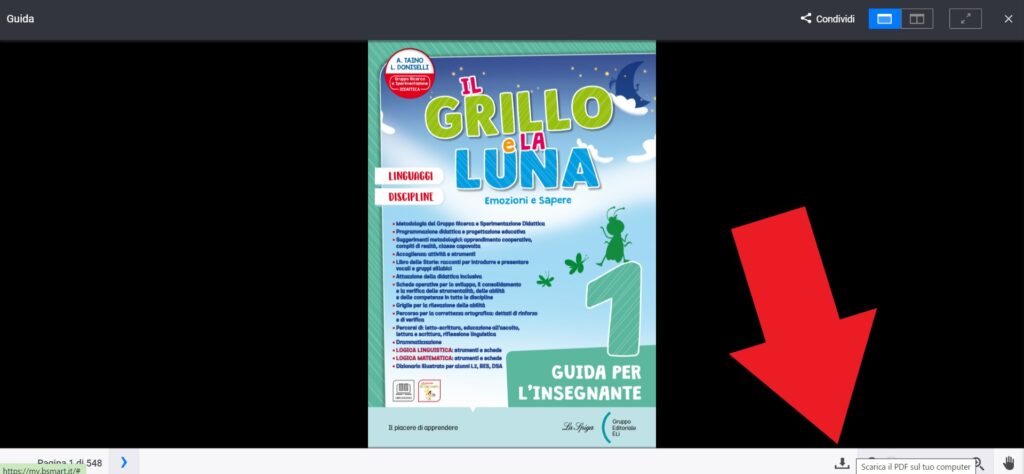 download guida in PDF di Il Grillo e La Luna
